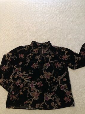 Vintage Cache velvet top blouse. Size small.